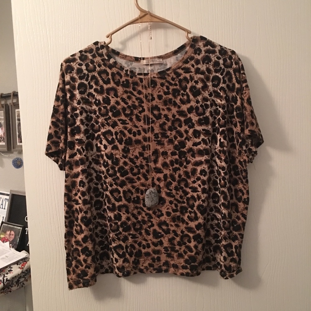 Zara Trafaluc leopard print top